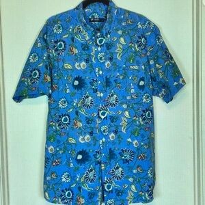 Floral Blue Men's Shirt